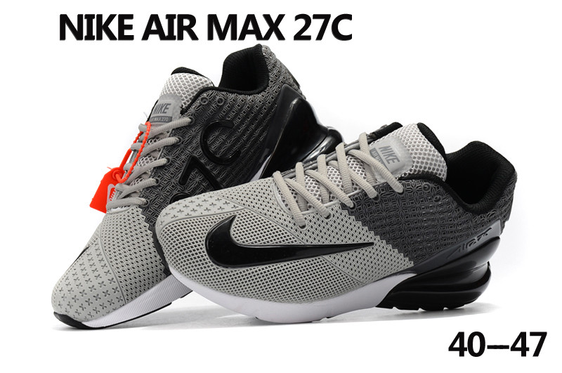 Nike Air Max 27C Grey Black White Shoes